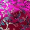 Wide 114cm Embossed Jacquard Fabric Butterfly Design Sewing Material Cheongsam Dress Garment Fabric Sold By Meter