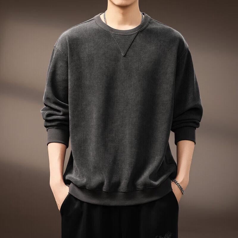 Men s Heavyweight Textured Crewneck Sweatshirt 4XL