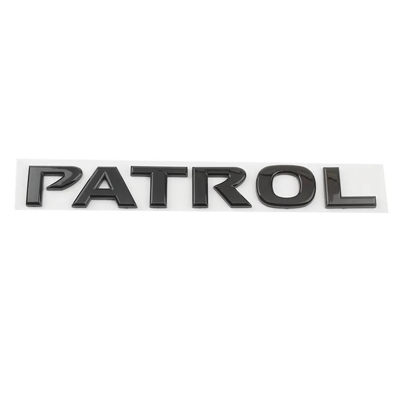 Car 3D ABS Rear Trunk Letters Words Logo Badge Emblem Decals Sticker For Nissan Patrol Y60 Y61 Y62 Y63 Y64 Styling Accessories