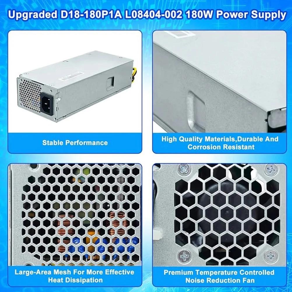Replacement Power Supply 180W for HP 280 G3 400 SFF PA-1181-3HB L08404-002 with 4+4+7Pin Connector Compatible Adapter