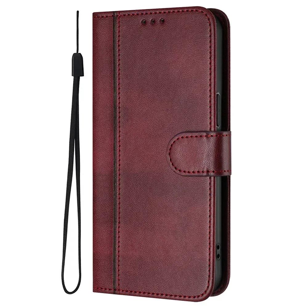 Retro Leather Phone Wallet Case For Moto G13 G22 G23 G32 G41 G42 G51 G52 G53 G62 G64 G71 G71S G73 G82 G84 E14 E15 G Stylus Cover