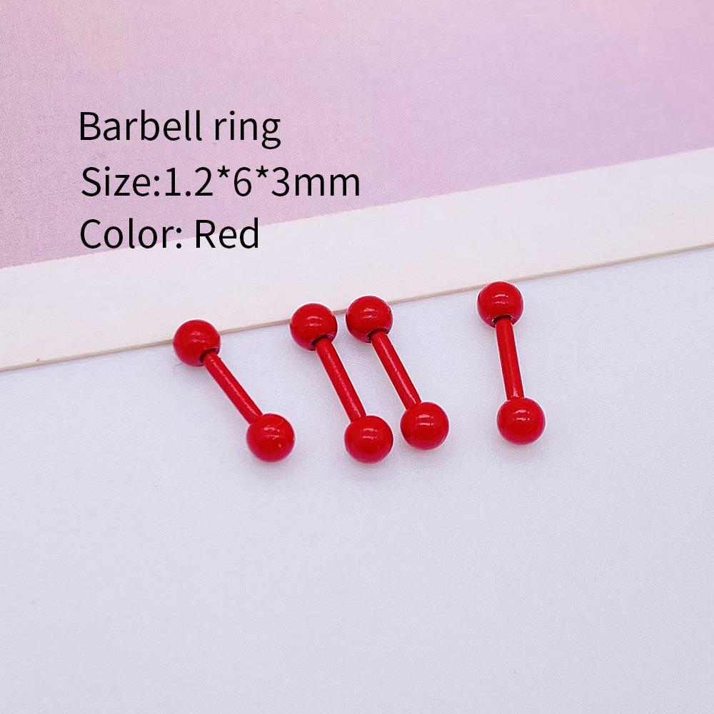 Multi-color Stainless Steel Cartilage Barbell Stud Earrings