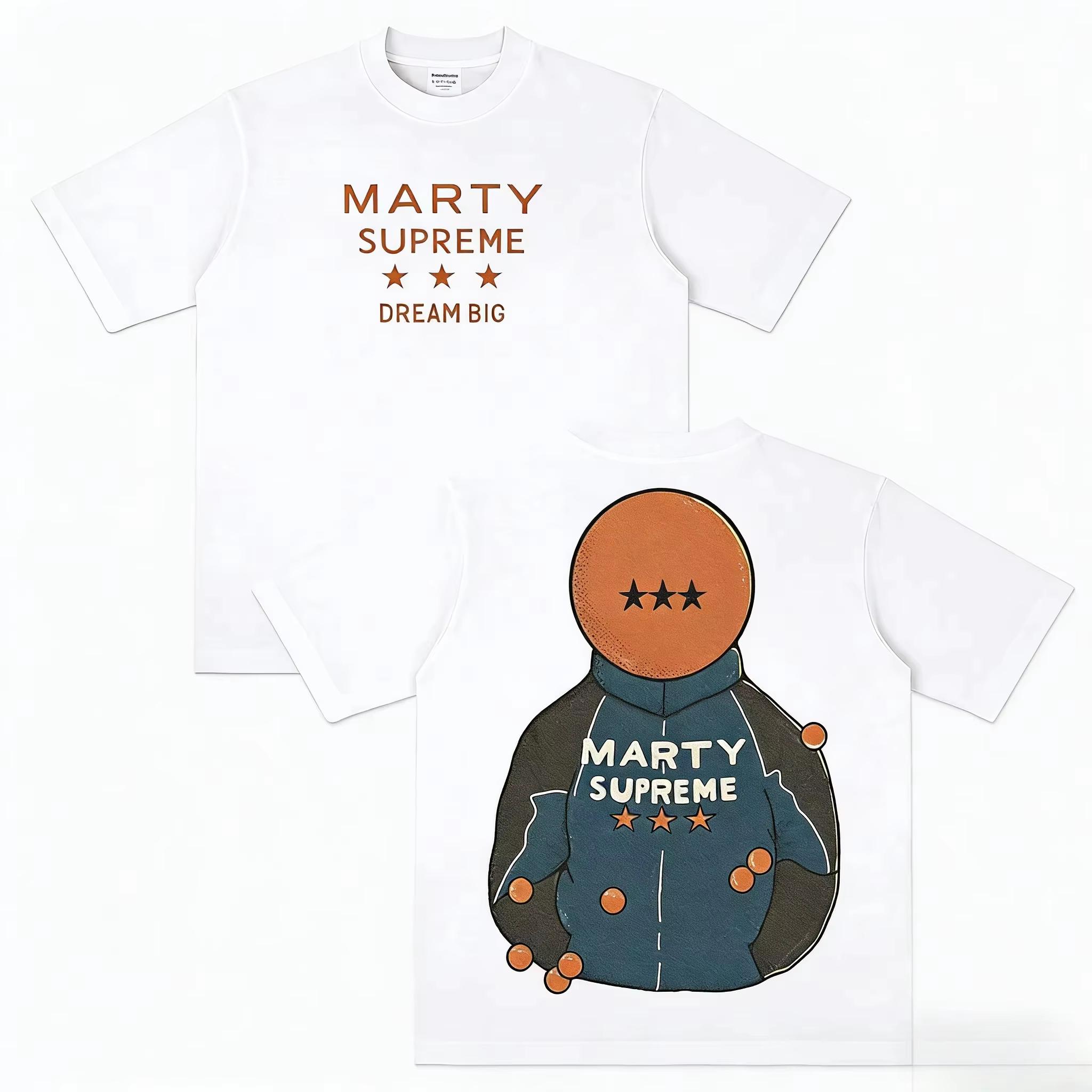 

Movie Marty Supreme Dream Big Graphics Pure Cotton Unisex Shirt 2026 Summer New Mens Fashion Y2k Short Sleeve Tshirt Fan Gift XL