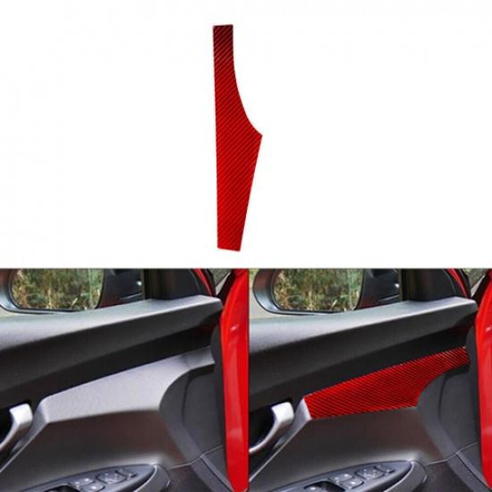 Red Carbon Fiber Driver Side Door Panel Cover For Hyundai Veloster JS -