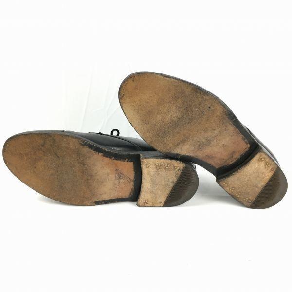 HEINRICH DINKELACKER Vintage Straight Tip Business Shoes Black Size 8 / 26.5cm(USED)
