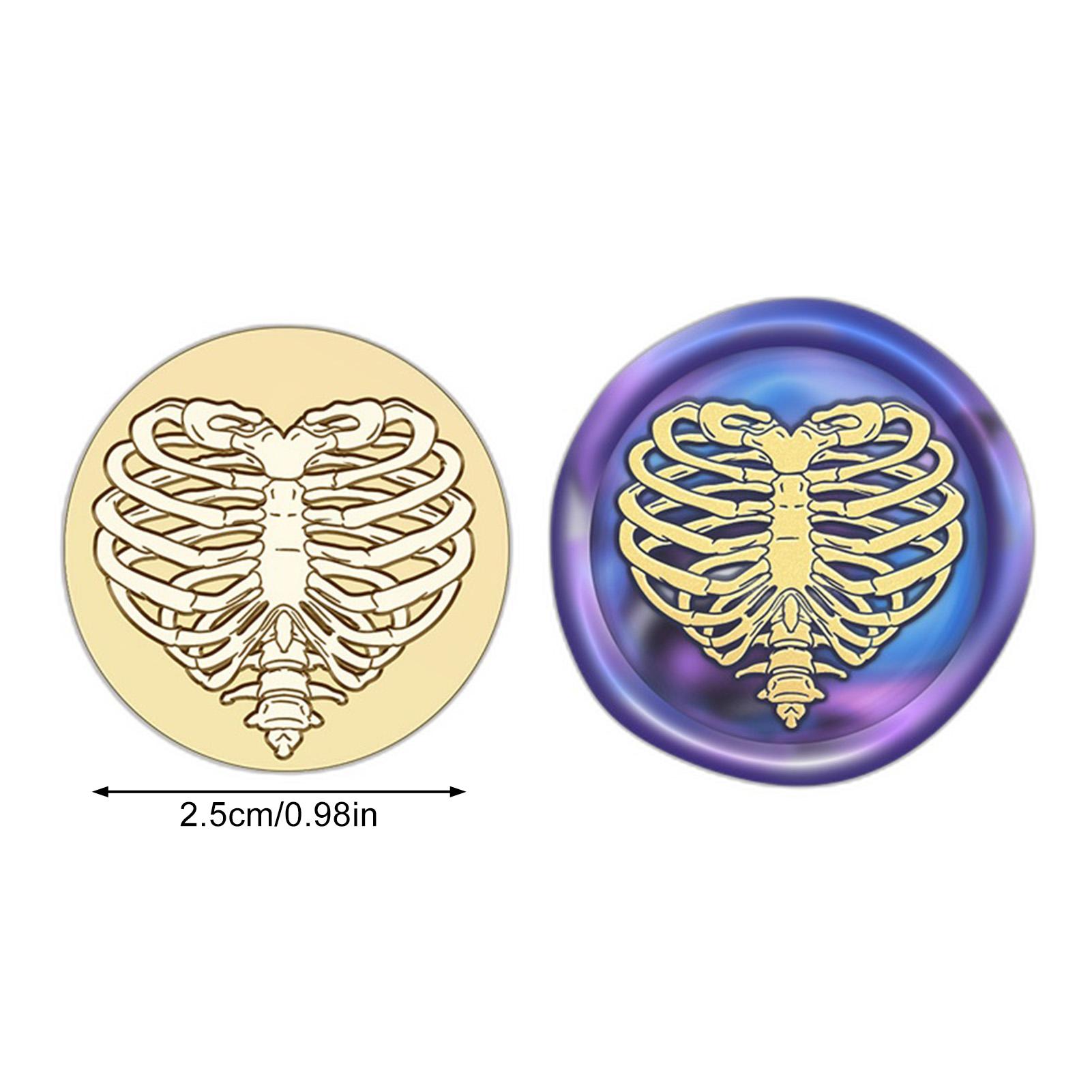 

Halloween Brass Wax Seal Stamp Handcrafted Engraved Seal Head 3cm Diameter for Envelopes Gift Wrapping Party Decorations