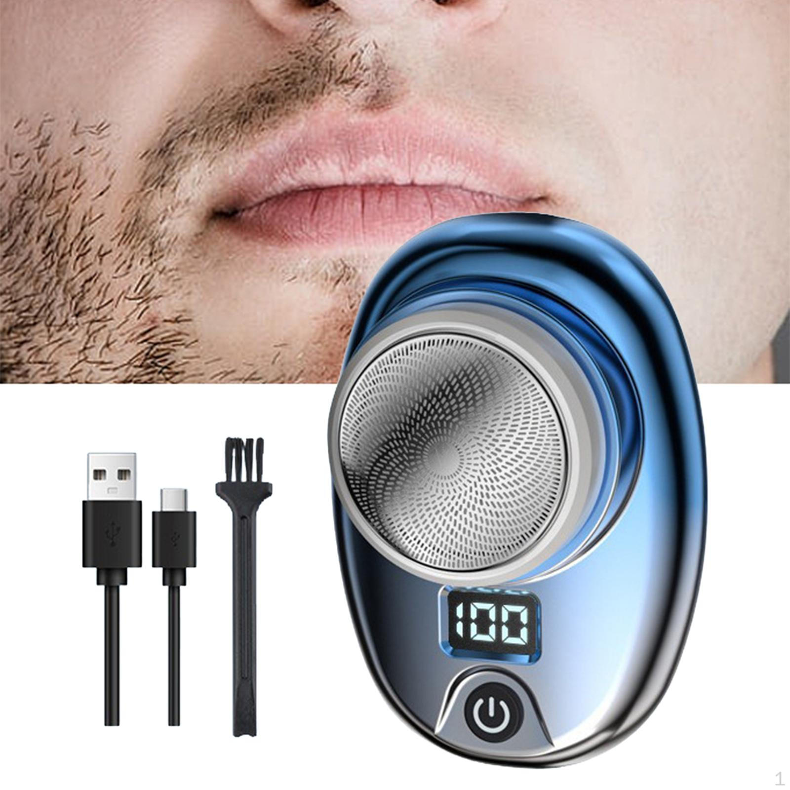 Beard Mini Electric shaver for Men Pocket Size Precision Trimmer Face Hair gradient blue