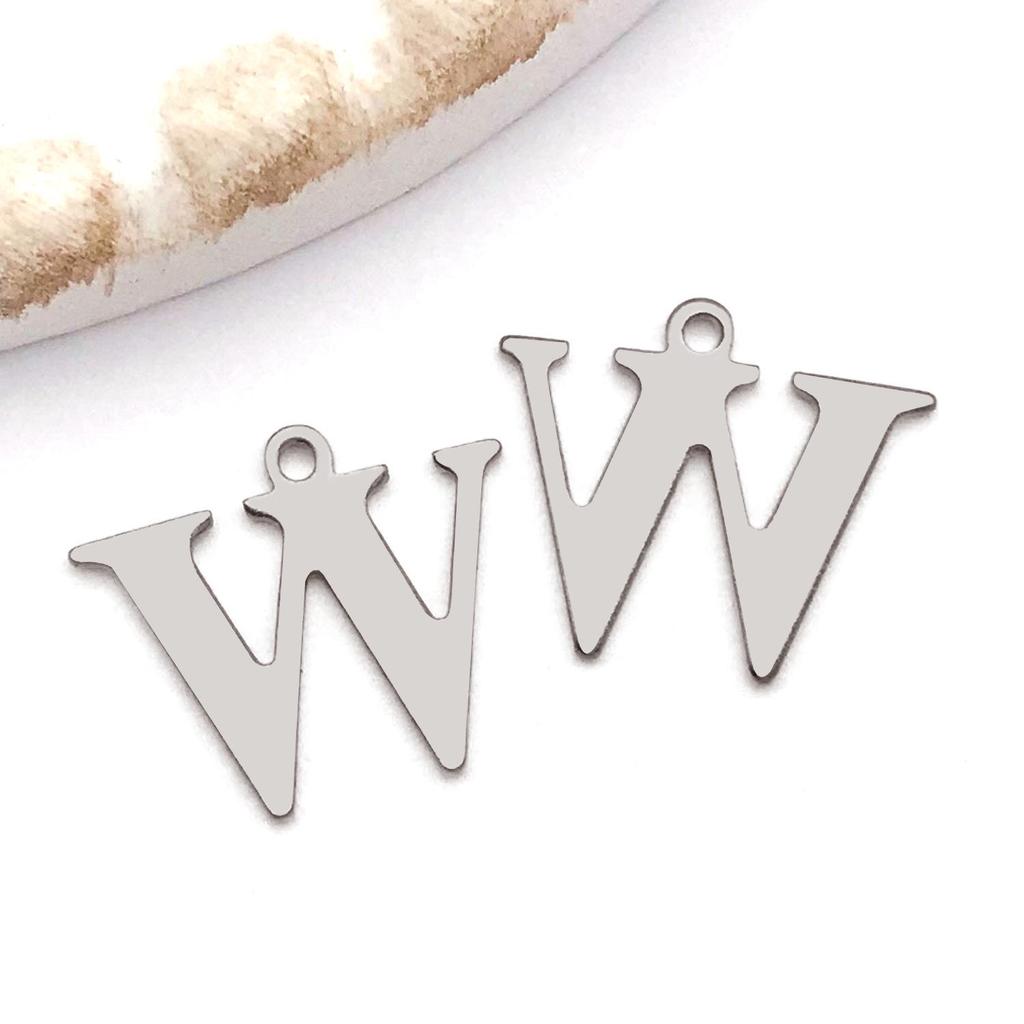 Stainless Steel Alphabet Pendant Jewelry Accessories for DIY Necklaces, Bracelets & Earrings