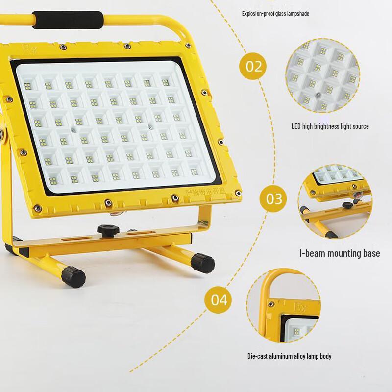 UOSULED 150W Portable Rechargeable Explosion-Proof Floodlight