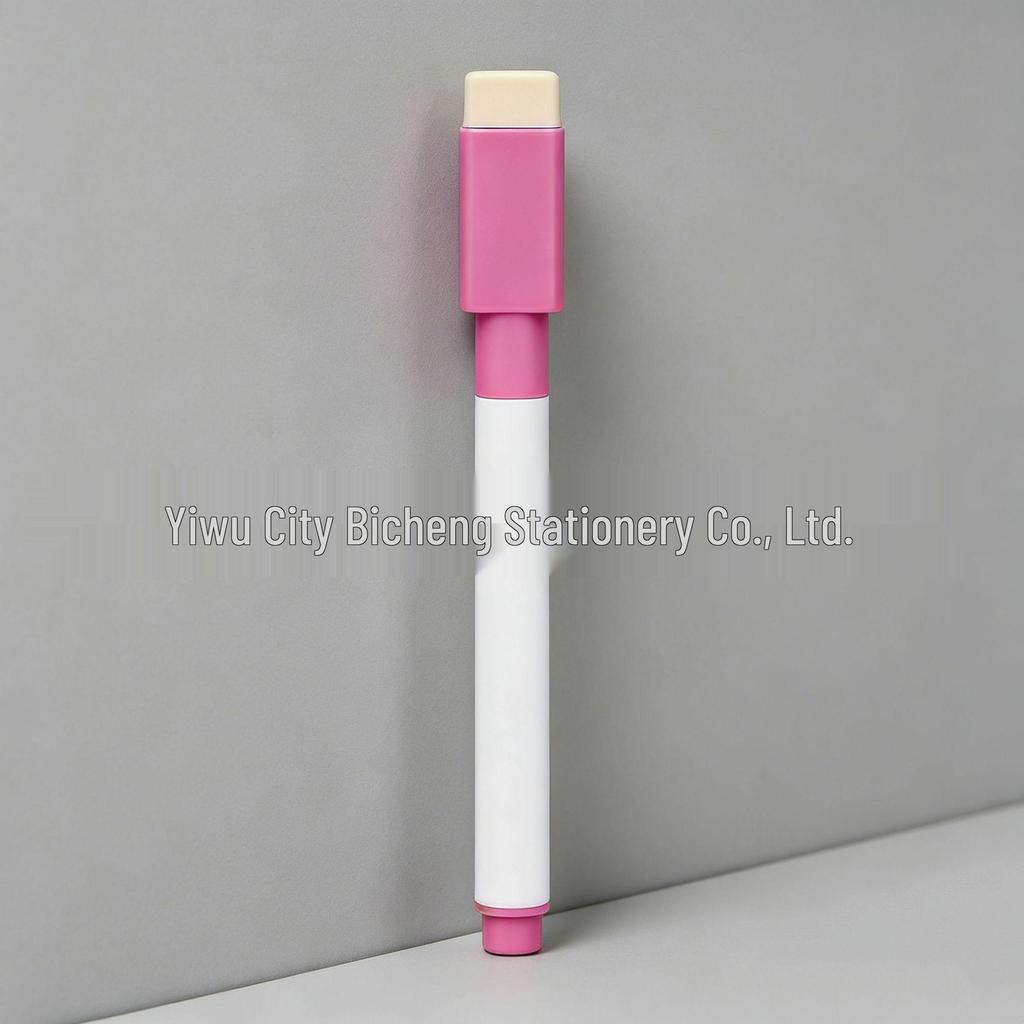 Magnetic Erasable Whiteboard Marker Pens for Kids and Teachers - Water-Based, Black with Brush, Easy to Erase