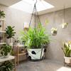 Planter Hanging Chain Home Decor Ornament Iron Elegant Hanging Plant Basket for Garden Porch Balcony Indoor Outdoor