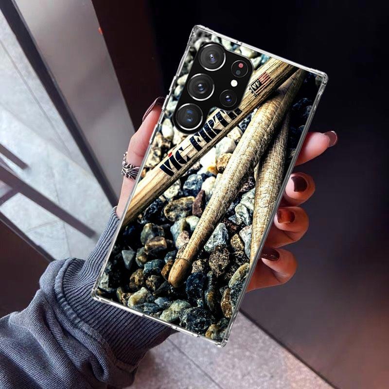 Musical Instrument Drum Rock Phone Case For Samsung Galaxy S26 S25 Edge S24 S23 Ultra S22 Plus S21 S20 FE Soft TPU Back Cover Fu