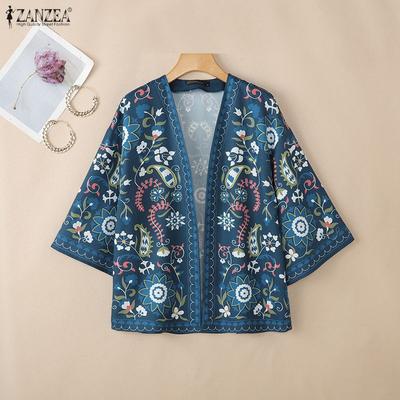 Copricostume da Donna Stampato Casual Largo a Maniche 3/4