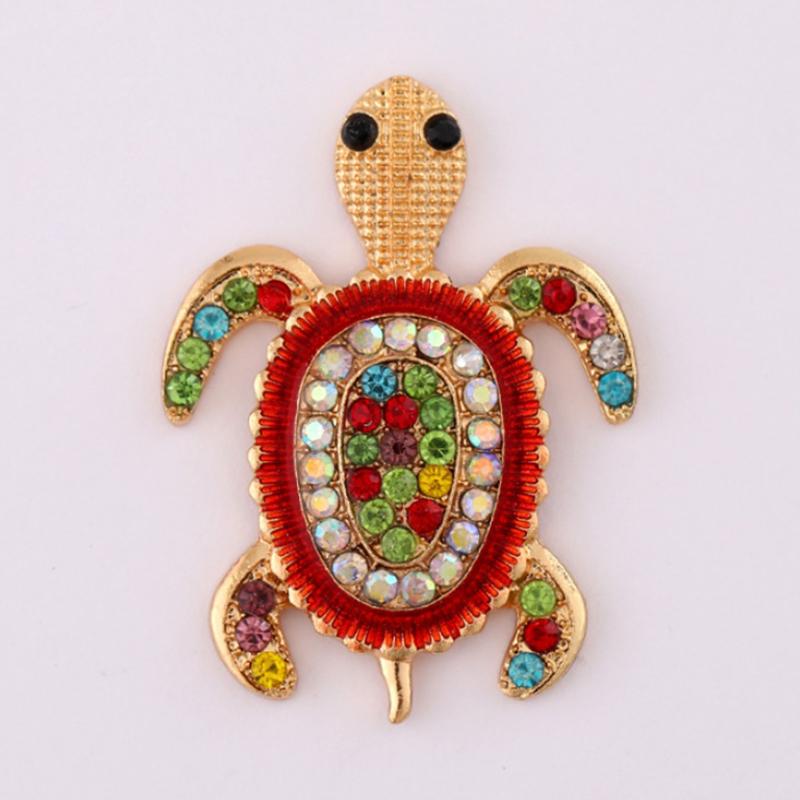 

Блискучі брошки-тварини Черепаха для жіночого одягу Пальто Банкетні аксесуари Подарунки