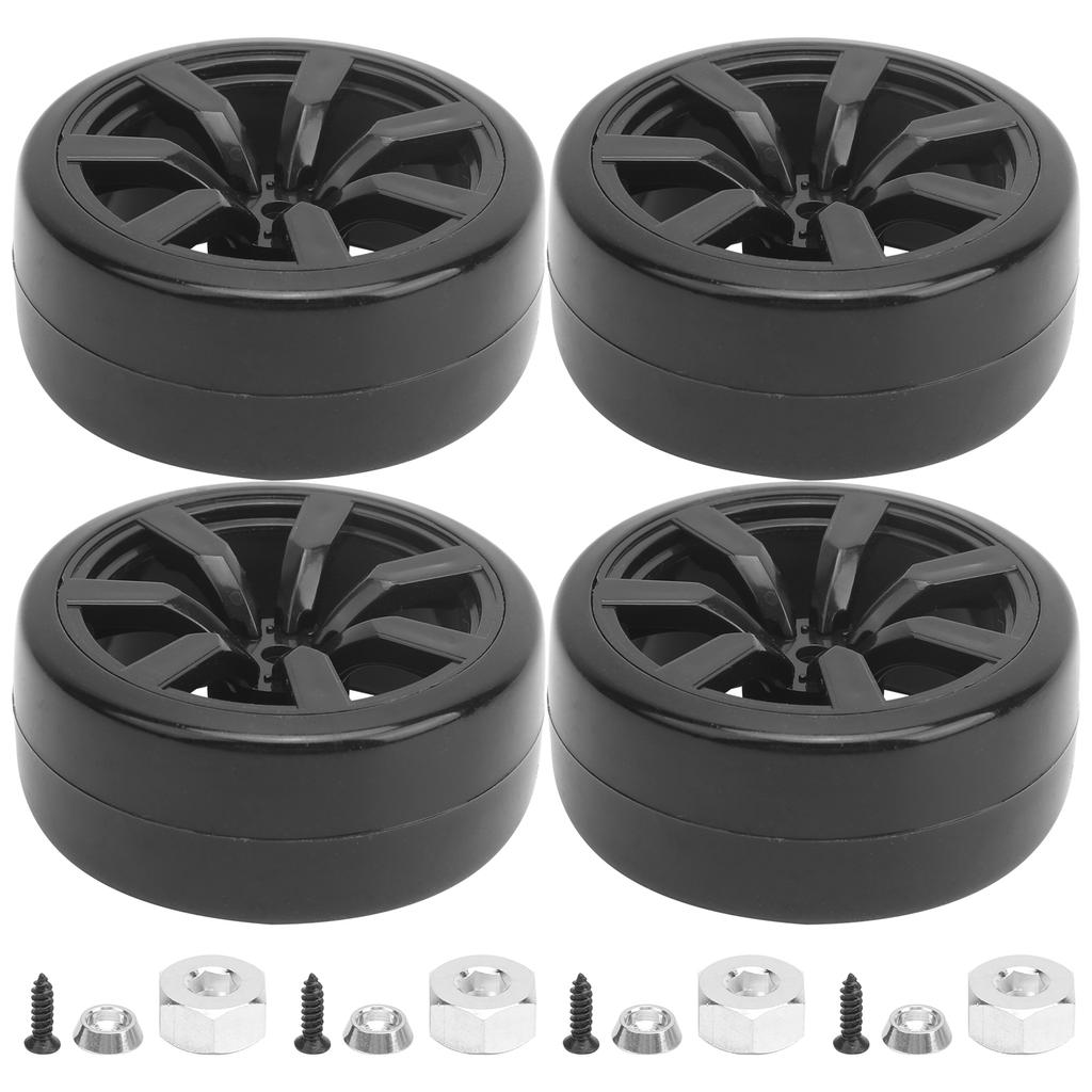 4Pcs 63mm RC Rubber Tires Drift Tyres Replacement Fit for WPL D12 (015BL) RC Car