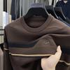 2025 Autumn Men's Round Neck Business Casual Jacquard Sweater - Versatile Knit Base Layer for Middle-aged