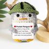 Mini Penguin Dolls Knitted Wool Pocket Dolls Cute Positive Emotional Support Penguin Toy