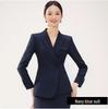 Navy Blue High-End Professional Goddess Suit - Spring/Autumn Two-Piece Skirt Set for Jewelry Store Workwear