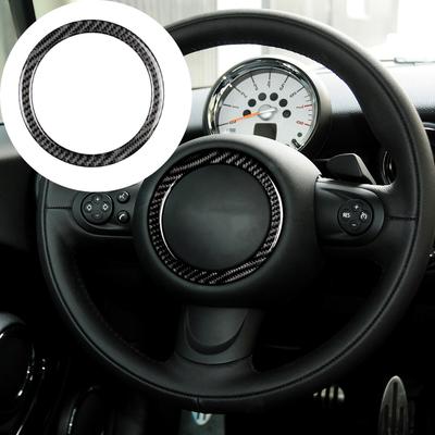 Adesivo de Painel de Volante de Carro Moldura Círculo de Acabamento Capa Para Mini Cooper R55 R56 R60 R61 Tira Decorativa Interior
