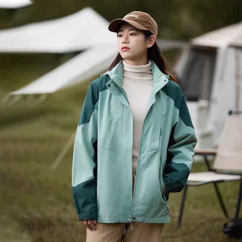 Mountain Couple Jacket Men's and Women's Three-in-one Removable Two-piece Set Custom Windproof and Waterproof Outdoor Trendy Jacket