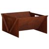 Fire Pit Rust Look 40 X 40 X 20 Cm Weathering Steel