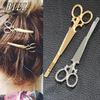 Head Jewelry Hair Pin Gold Scissors Shears Clip For Hair Tiara Barrettes Accessories Headdress For Girls