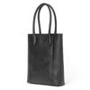 KLON STORAGE PORTRAIT TOTE BAG -VNM- LEATHER, Black, Perfect for Business, Commuting, and School, Made of Genuine Leather. Multi-functional.