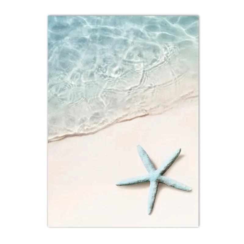 

Пляж, Море, Плакат с Пальмой, Мост, Лист, Черепаха, Чайка, Ракушка, Отпечатки Морских Звезд, Летние Картины 30x40cm No Framed