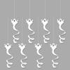 8PCS Halloween Hanging Ornament Ghost Shape Ceiling Hanging Banner Pendant Terrifying Decor DIY Halloween Party Decorations