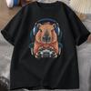 Unisex Gamer Capybara Shirt Capybara Tank Top Graphic Cute Rodent Tshirt Funny Animal Gaming with Controller Unique