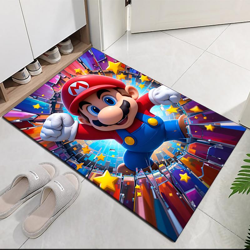Mario Printed Carpetrugfor Office Chair Living Room Bedroom Kitchen Room Decor Gifts