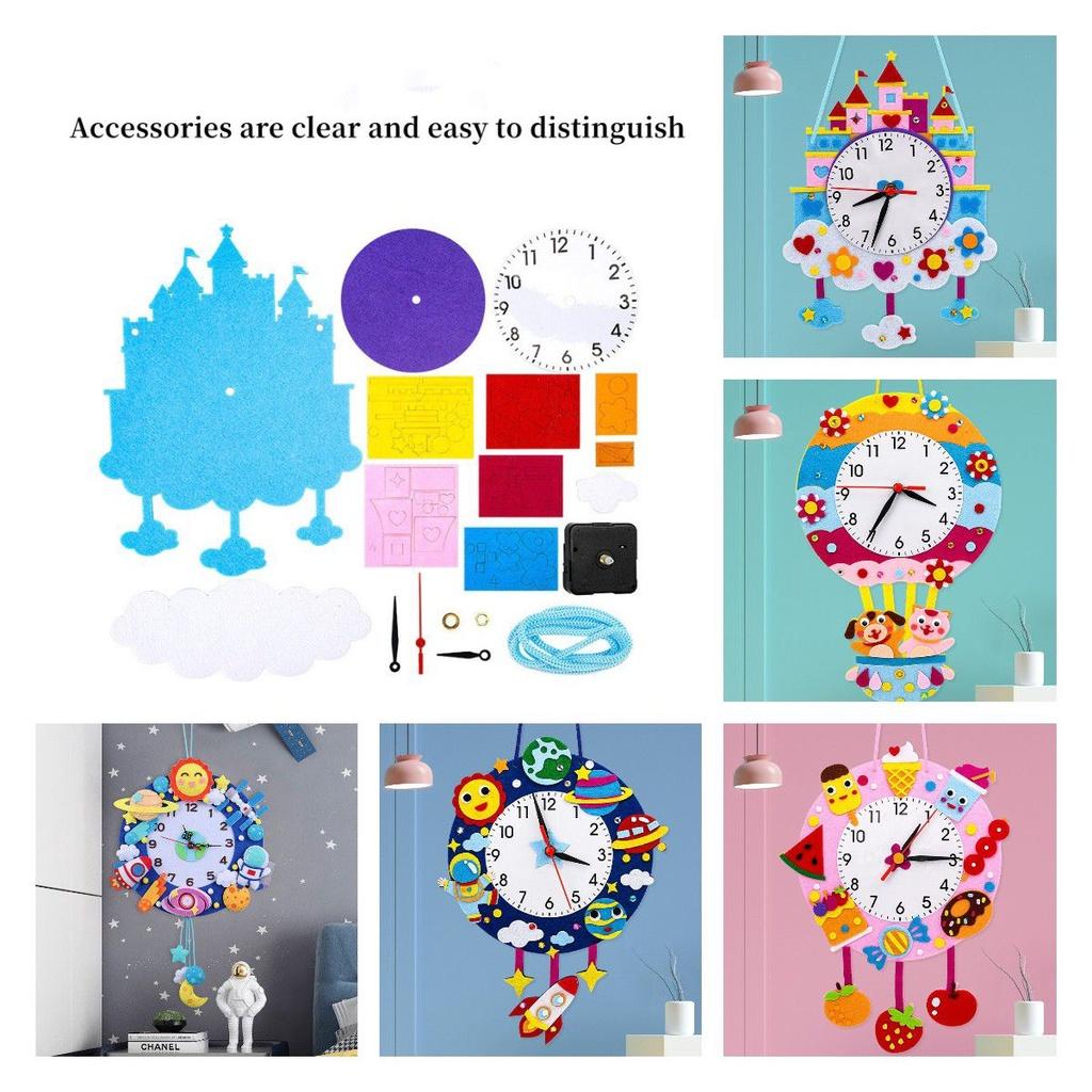 DIY Handgemachte Ungiftige Vlies Wanduhr Für Kinderzimmer Dekoration