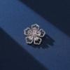 Snowflake & Butterfly Zircon Brooch with Freshwater Pearl for Women's Korean Style Suit Coat