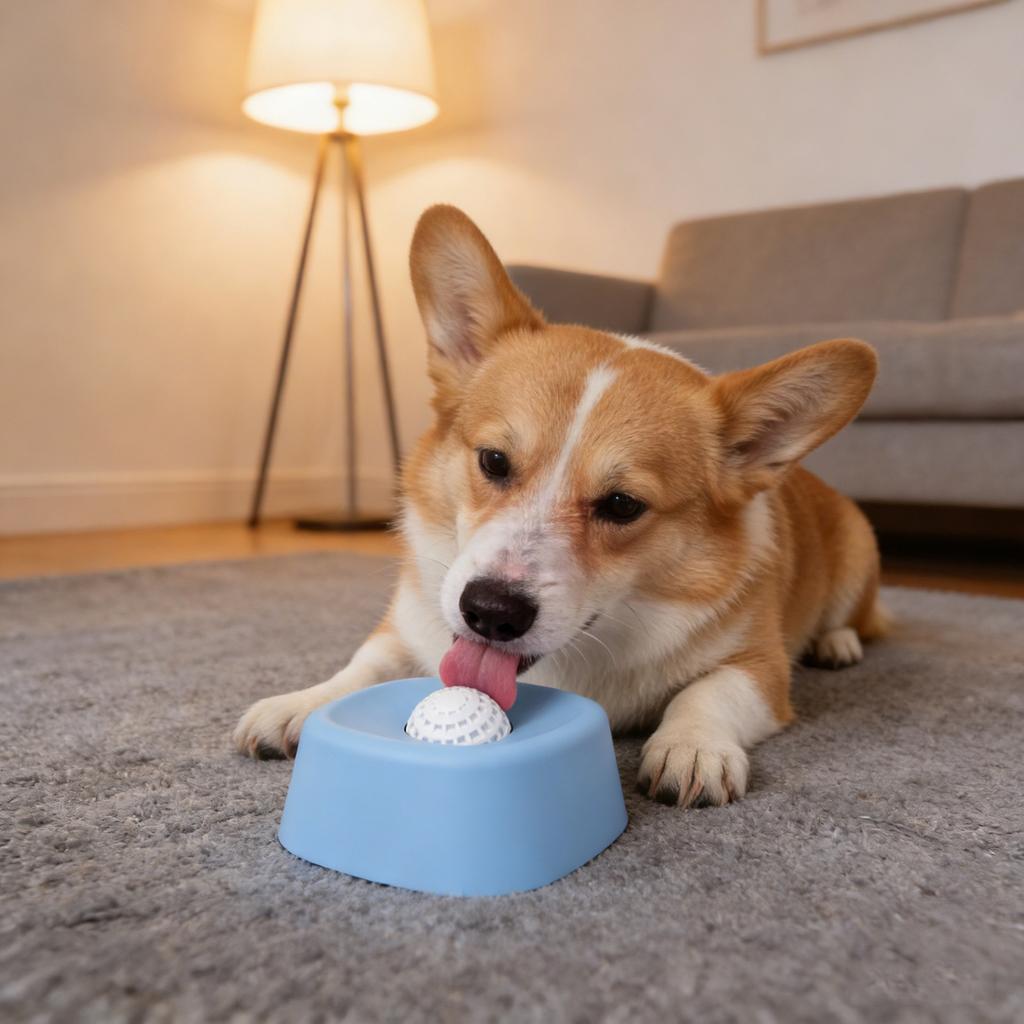 Slow-Feed Licking Bowl, Spill-Proof Snack Licking Bowl, Dog Licking Ball, Bone Broth and Yogurt Snack Dispenser