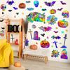 Eine Vielzahl von Lasermaterialien ändert allmählich DIY Halloween-Elemente Wandaufkleber, verschiedene Betrachtungswinkel, verschiedene Muster und Farben