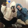 Sweat à capuche douillet en polaire sherpa avec poches