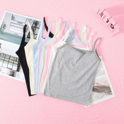 Mädchen Langarm Baumwoll Tanktop - Bonbonfarbe Sommer Basic & Oberbekleidung