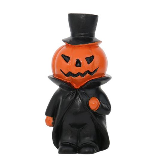 Pumpkin Ornament, 3D Pumpkin Shape Figure, Mini Resin Halloween Decoration for Desktop Micro-Landscapes Parties Window