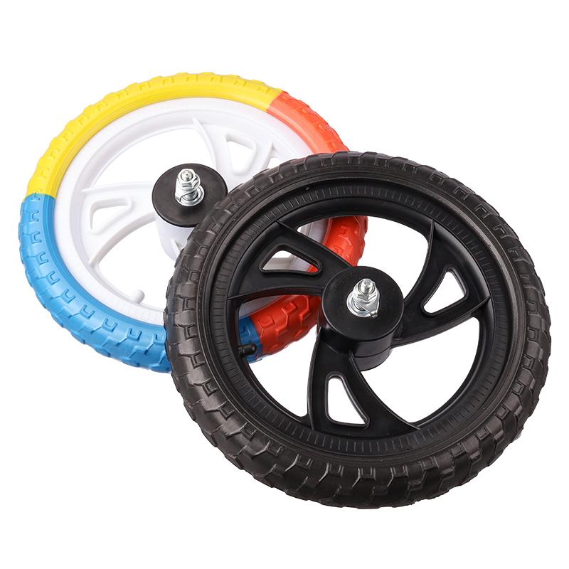2-pack Assembly Balancing Bike Replacement Roller Skate Wheel Accessory Solid EVA Foam Wheel Airless Bicycle Wheel Accessory Pla