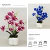 Weißer Blumentopf Simulierte Schmetterlingsorchidee Mehrblütig Künstliche Fake-Pflanzen Heimdekoration