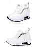 Women's Trendy 2024 Sporty Casual Height-Boosting Korean Style Leather Shoes