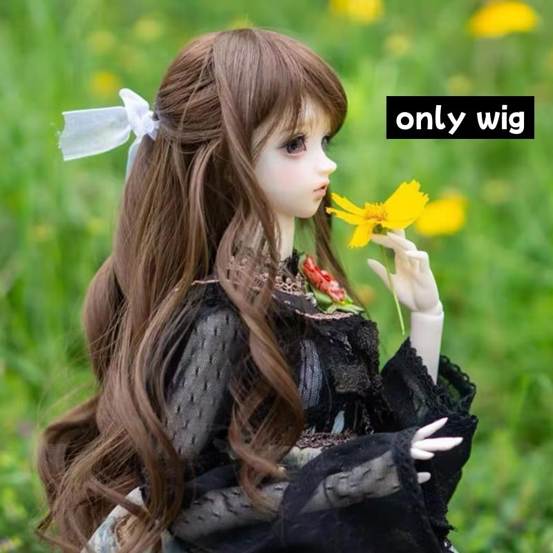 Bjd 1/6 Panenka Paruky Doplňky Pro 30Cm Bjd Panenky Krátké/Dlouhé Vlasy Vysokoteplotní Vlákno 30Cm Bjd Panenka Vlasy Paruky Vlasové Doplňky