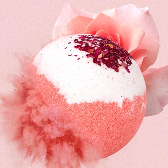 100G Dried Flowers Salt Bath Bombs Rose Chamomile Lavender Ocean Essential Oils Fizzies Ball Dry Skin Moisturizing Aromatherapy Shower