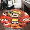 1 Stück NARUTO (4) Runder Teppich mit Aufdruck Stuhl Runder Teppich Geeignet für Schlafzimmer Wohnzimmer Heimdekoration Teppich