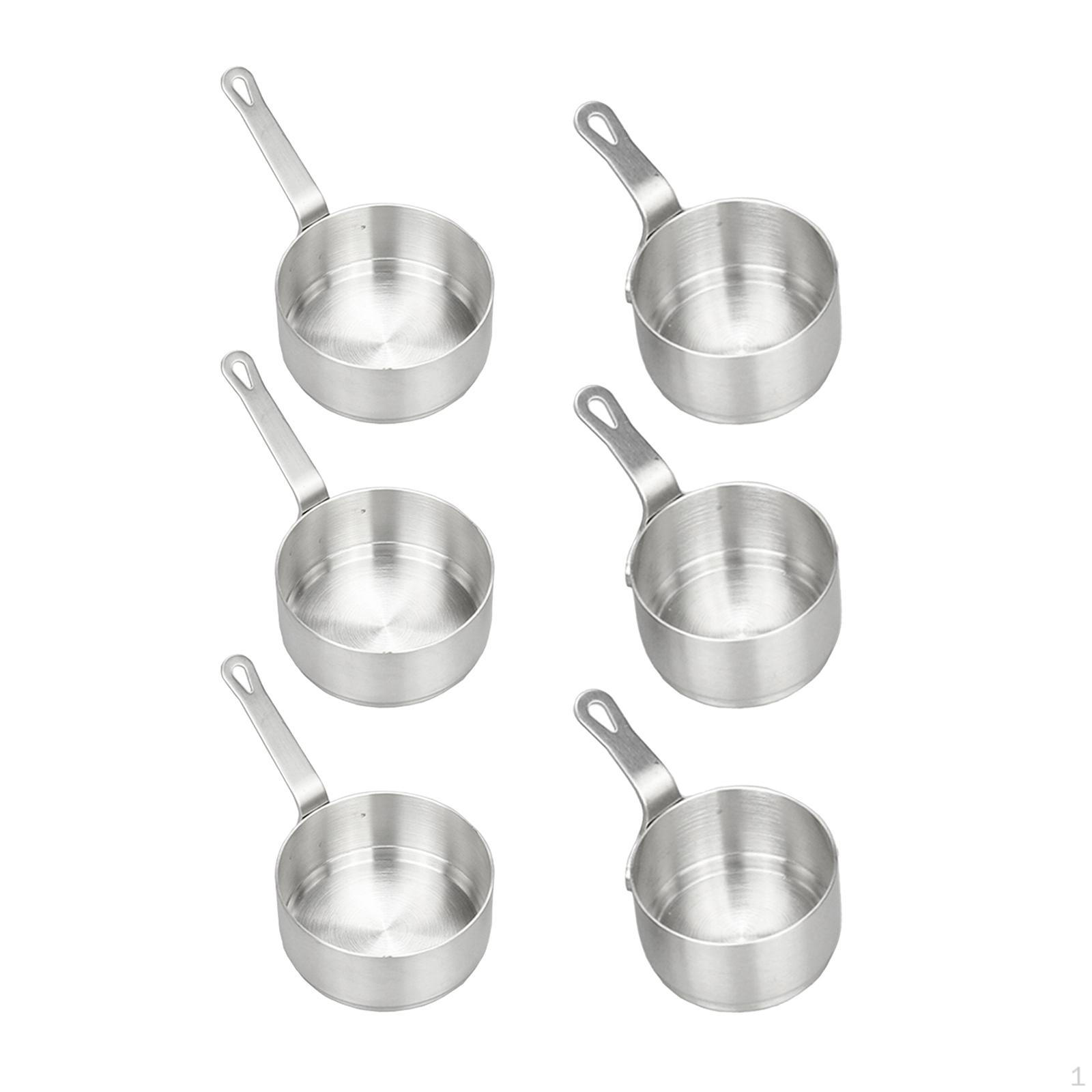

Set of 6 Stainless Steel Cooking Pans - Mini Milk Pot Included
