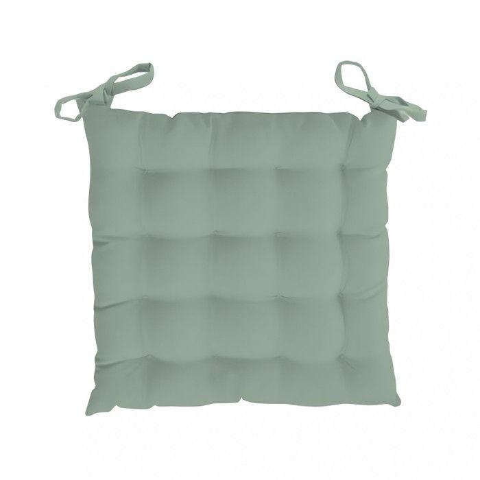 Padded Chair Top In Water Green BOHEME Washed Microfiber, by Soleil d'Ocre