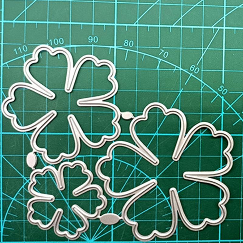 3-in-1 Blumen Metall-Stanzform DIY Basteln Scrapbooking Geprägtes Papier Karte Album Bastel-Schablone Vorlage Stanzteile