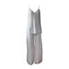 Women Sequin Two Piece Outfit Sleeveless Cami Scoop Neck Top Wide-leg Pants