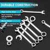 SPEEDWOX 10 Pcs Mini Combination Wrench Set, 4-11mm Open and Box End for Automotive, Industry, Electronics, Mechanic, Home, Hobby - High Carbon Steel