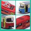 1/90 City Bus Train Tram Diecast Pull Back Model W/LED Music Developmental Car Toy